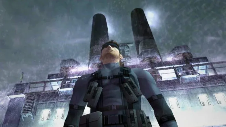 Metal Gear Solid 2 gameplay on the PlayStation 2