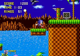 Sonic the Hedgehog gameplay on the Sega Genesis
