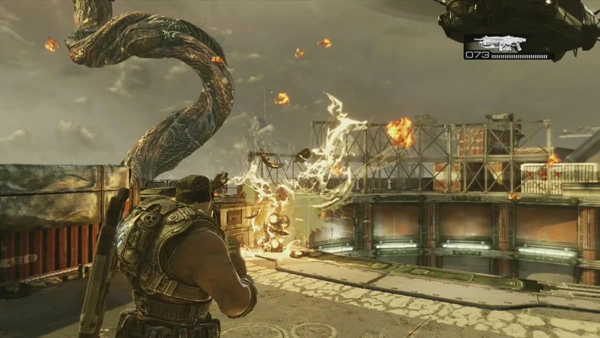 Gears of War 3 gameplay on the Xbox 360